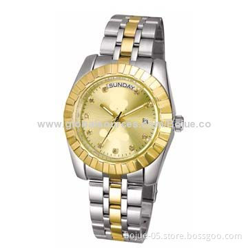 Army Watch with Silver and Gold Colors, 3ATM Waterproof